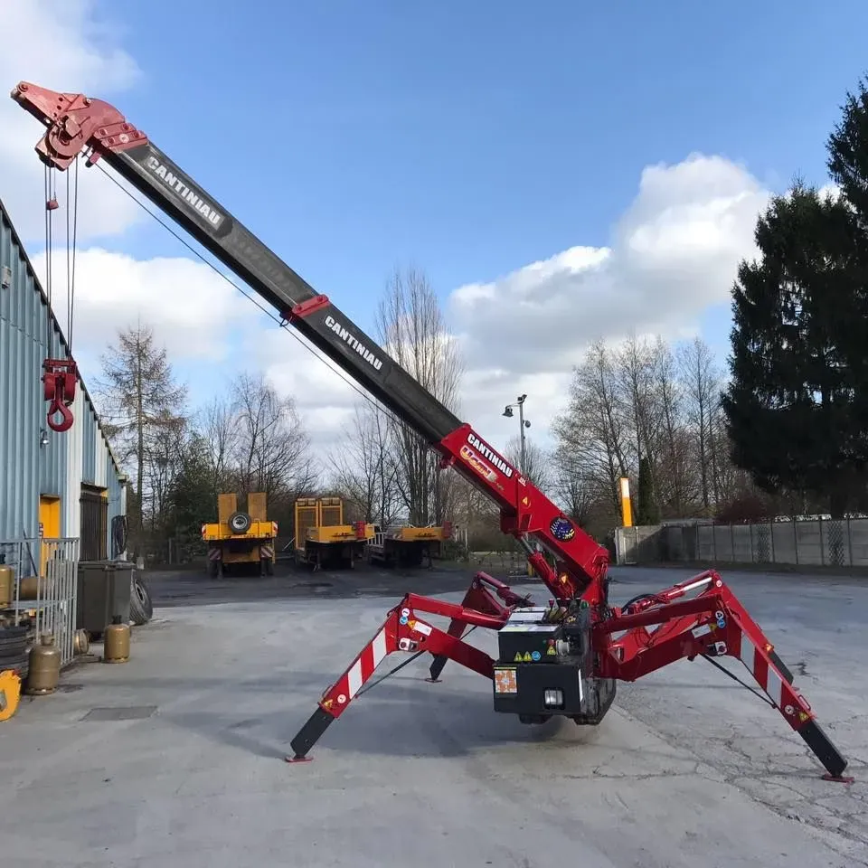 Grue araignée déployée dans la cour Cantiniau