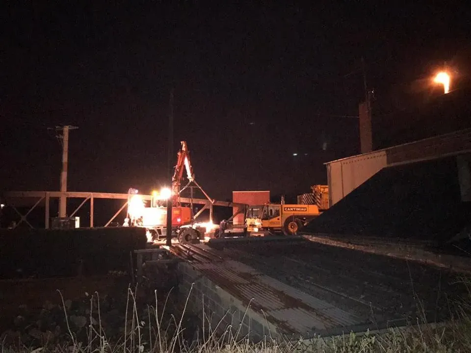 Intervention de levage de nuit