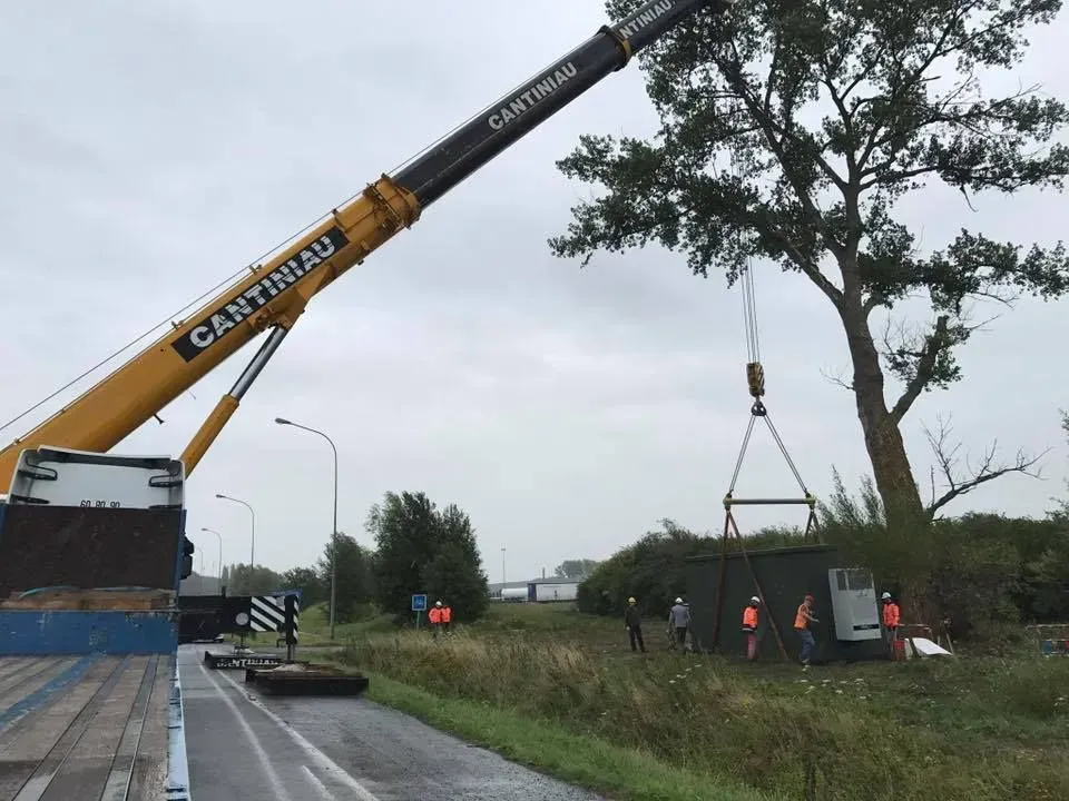 Levage d’un module avec palonnier